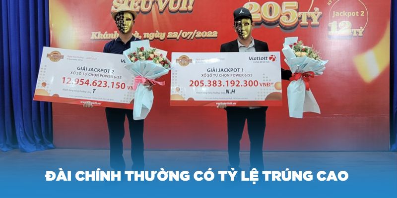 Các đài chính thường có tỷ lệ trúng vé số cao hơn